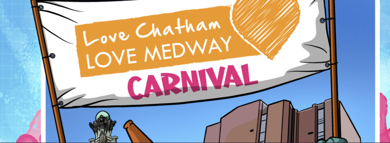 Love Chatham, Love Medway Carnival illustration.